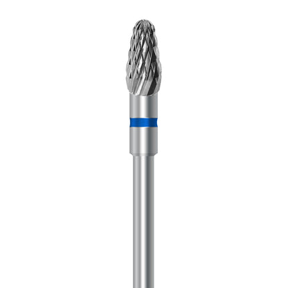 Tungsten carbide cutter C.351K.104.040 for metals, resins and composites: medium grit, taper round shape, diameter 4.0 mm