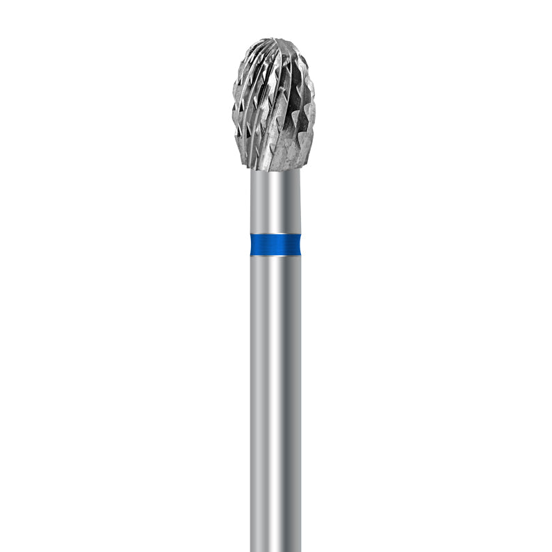 Tungsten carbide cutter C.73K.104.040 for metals, resins and composites: medium grit, oval shape, diameter 4.0 mm