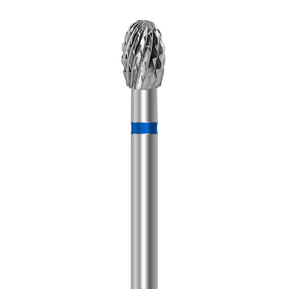 Tungsten carbide cutter C.73K.104.040 for metals, resins and composites: medium grit, oval shape, diameter 4.0 mm