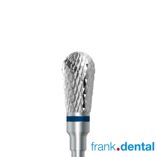 Tungsten Carbide Cutter by Frank Dental, Medium grit with Cross cut, 6.0mm diameter