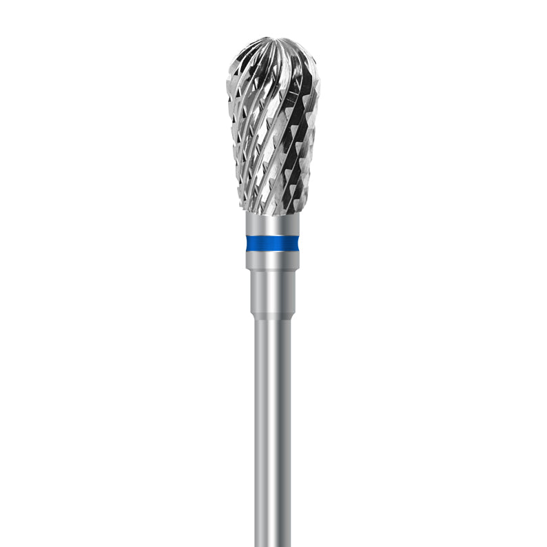 Tungsten carbide cutter C.77K.104.060 for metals, resins and composites: medium grit, pear shape, diameter 6.0 mm