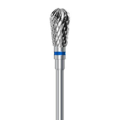Tungsten carbide cutter C.77K.104.060 for metals, resins and composites: medium grit, pear shape, diameter 6.0 mm