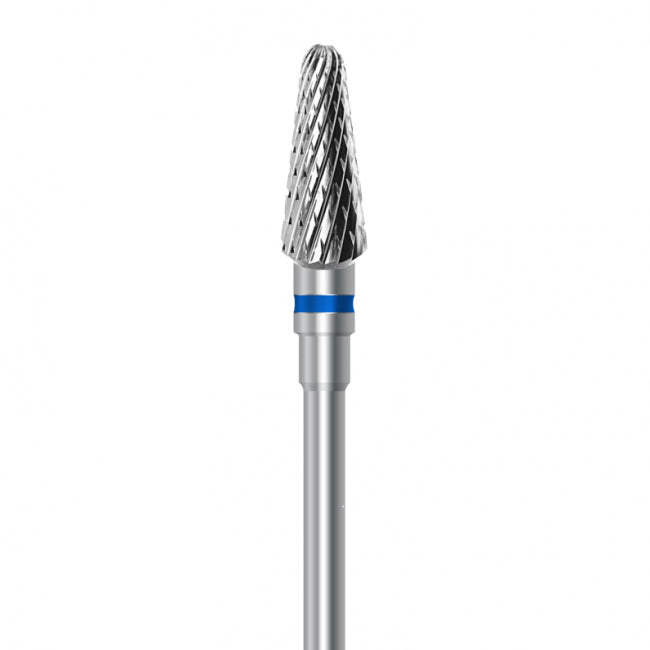 Tungsten carbide cutter C.79K.104.045 for metals, resins and composites: medium grit, taper round shape, diameter 4.5 mm