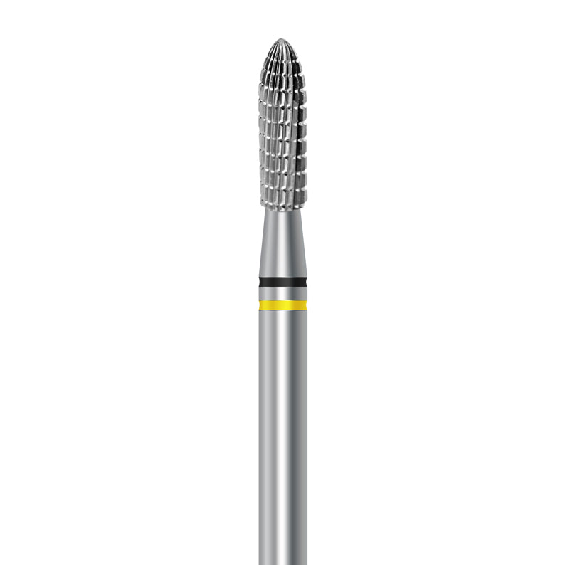 Tungsten carbide cutter C.139KFQ.104.023 for palladium and dental alloys: extra fine grit, cylinder round shape, diameter 2.3 mm